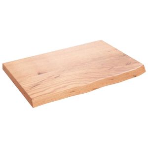 vidaXL Stolov&aacute; doska bledohned&aacute; 60x40x(2-4) cm o&scaron;etren&yacute; mas&iacute;vny dub
