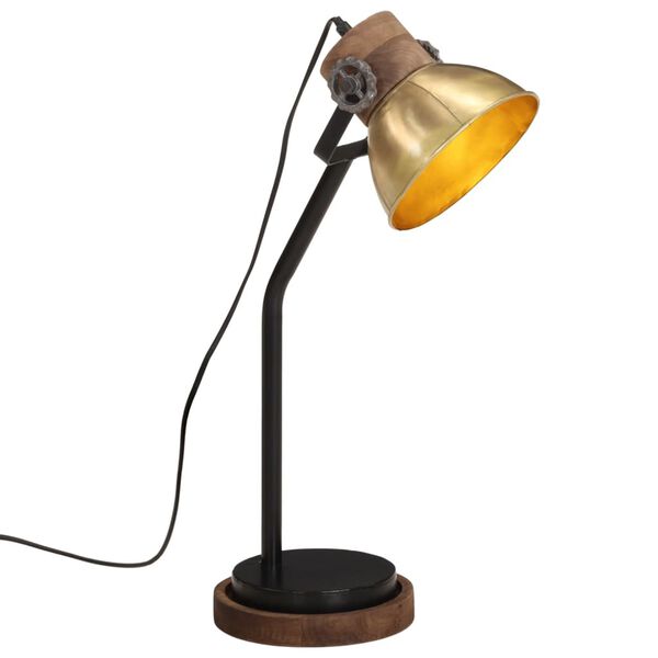 vidaXL Stolov&aacute; lampa 25 W starožitn&aacute; mosadzn&aacute; 18x18x60 cm E27