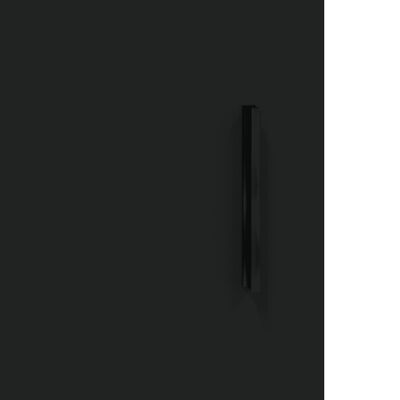 vidaXL Vysoká skrinka čierna 69,5x34x180 cm spracované drevo