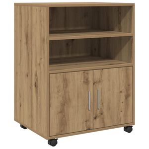 vidaXL Skrinka na kolieskach dub artisan 60x48x81 cm kompozitn&eacute; drevo