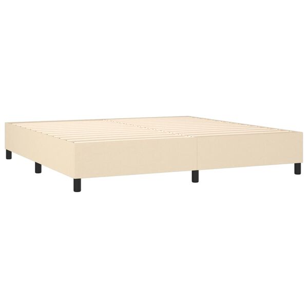vidaXL Boxspring posteľ s matracom kr&eacute;mov&aacute; 200x200 cm l&aacute;tka