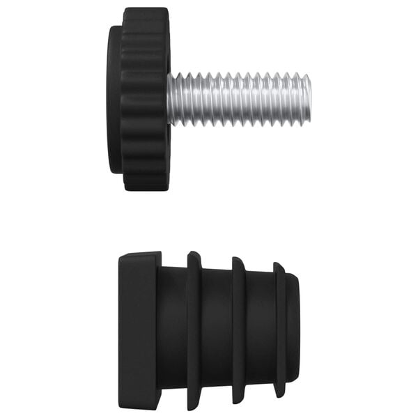 vidaXL Vyrovn&aacute;vače n&aacute;bytku Nastaviteľn&aacute; 2 pcs Čierna M6 PP