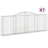 vidaXL Obl&uacute;kov&eacute; gabi&oacute;nov&eacute; ko&scaron;e 7ks 300x30x100/120cm pozinkovan&eacute; železo