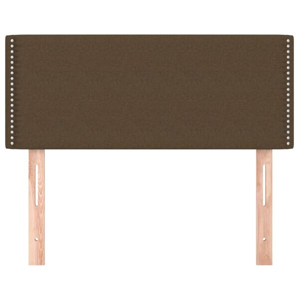 vidaXL Čelo postele tmavohendé 80x5x78/88 cm látka