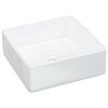 vidaXL Um&yacute;vadlo biele 37x37x13 cm keramick&eacute; &scaron;tvorec