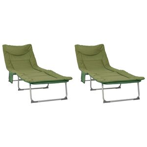 vidaXL Skladac&iacute; slnečn&iacute;k s vank&uacute;&scaron;om 2 pcs Tmavozelen&aacute;