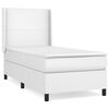 vidaXL Boxspring posteľ s matracom biela 80x200 cm umel&aacute; koža