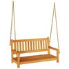 vidaXL Hojdačka do z&aacute;hrady 2 -Seater 110 x 56 x 58,5 cm Pr&iacute;rodn&aacute;