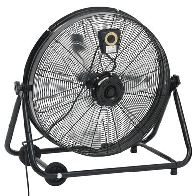 vidaXL Priemyselný bubnový ventilátor 60 cm 180 W čierny