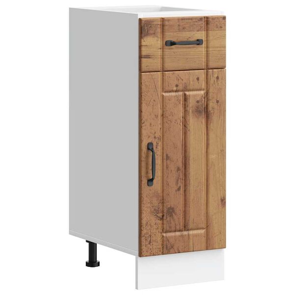 vidaXL Kuchynská spodná skrinka Lucca, staré drevo, kompozitné drevo