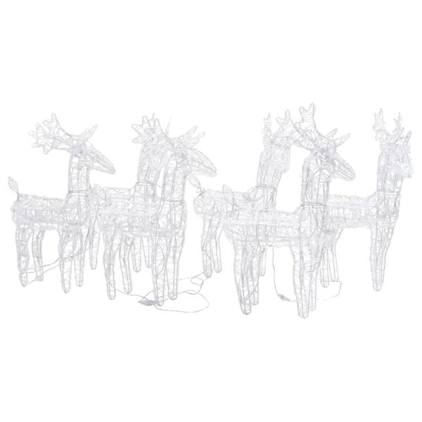 vidaXL Vianočn&eacute; soby 6 ks viacfarebn&eacute; 240 LED akrylov&eacute;