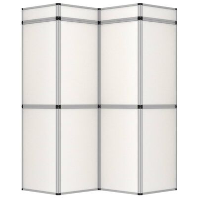 vidaXL 12-panelová skladacia výstavná stena 242x200 cm, biela