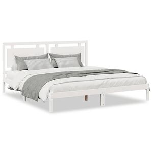 vidaXL Extra dlh&aacute; posteľ bez matraca biela 200x220 cm mas&iacute;vne drevo