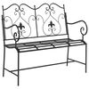 vidaXL Z&aacute;hradn&aacute; lavička 2 -Seater 104 x 54 x 93 cm Oceľ Čierna