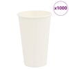 vidaXL Papierov&eacute; &scaron;&aacute;lky na k&aacute;vu 1000 ks 16oz 400ml biela