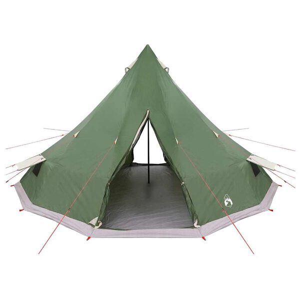 vidaXL Rodinný tipi stan so strechou Zelená 560 x 560 x 300 cm