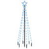 vidaXL Vianočn&yacute; stromček s hrotom a 108 modr&yacute;mi LED 180 cm