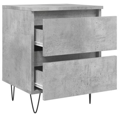 vidaXL Nočné stolíky 2 ks betónovo sivé 40x35x50 cm kompozitné drevo