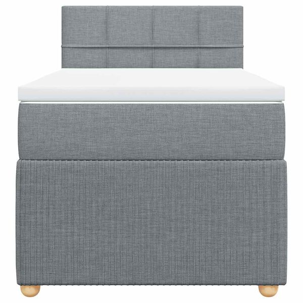 vidaXL Boxspring posteľ s matracom bledosiv&yacute; 100x200 cm l&aacute;tka