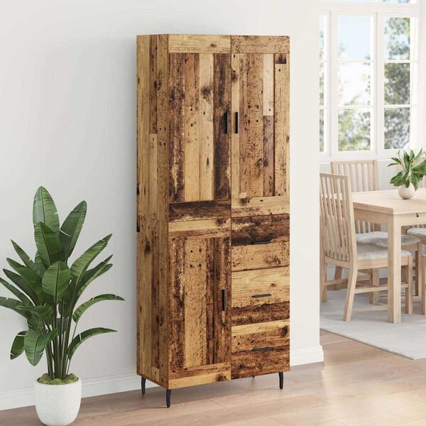 vidaXL Highboard so z&aacute;suvkou 2 pcs Star&eacute; drevo Kompozitn&eacute; drevo