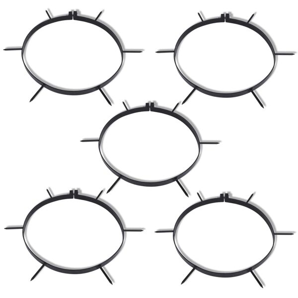 Čierny záhradný valec na trávnik 30 cm s 5 prevdzušňovacími obručami