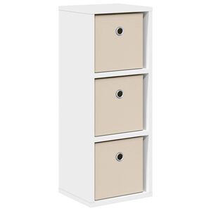 vidaXL Serv&iacute;rovacia skriňa so z&aacute;suvkou Biela 25,5 x 22 x 69,5 cm