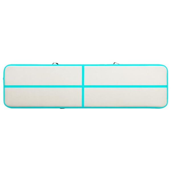 vidaXL Nafukovacia žinenka s pumpou 600x100x15 cm, PVC, zelen&aacute;