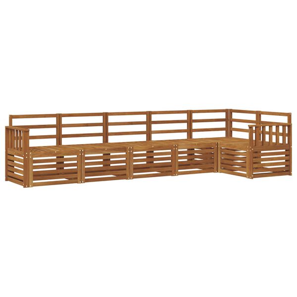 vidaXL S&uacute;pravy pohoviek 6 pcs Pr&iacute;rodn&aacute; Pevn&eacute; ak&aacute;ciov&eacute; drevo