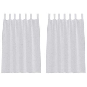 vidaXL Voile z&aacute;clona 2 ks Svetlosiv&aacute; 140 x 140 cm Polyester