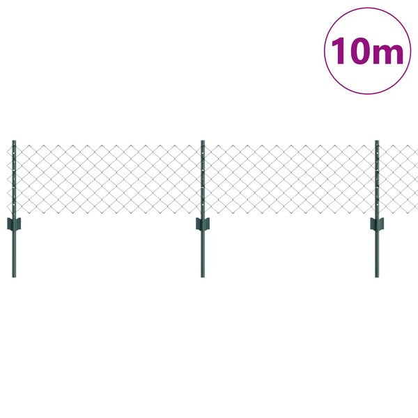 vidaXL Plot s podperou Zelen&aacute; 0,4 x 10 m Ocel a PVC