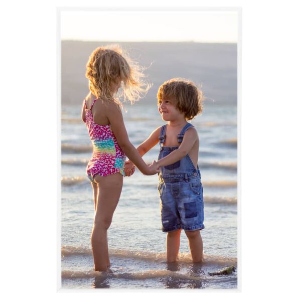 vidaXL Fotor&aacute;miky na st&ocirc;l, kol&aacute;ž 3 ks, biele 13x18 cm, MDF