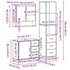 vidaXL 3-dielna súprava kúpeľňových skriniek sonoma kompozitné drevo