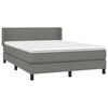 vidaXL Boxspring posteľ s matracom tmavosiv&aacute; 140x190 cm l&aacute;tka