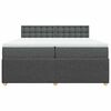 vidaXL Boxspring posteľ s matracom tmavosiv&aacute; 200x200 cm l&aacute;tka