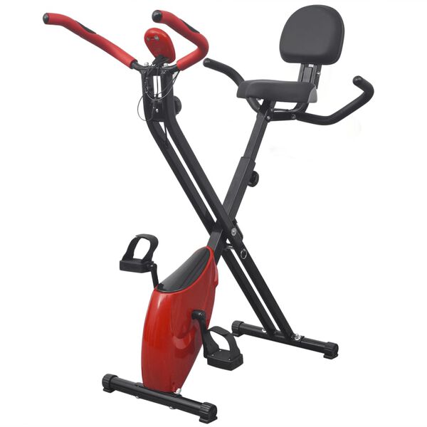vidaXL Skladac&iacute; magnetick&yacute; stacion&aacute;rny bicykel s operadlom, 2.5 kg