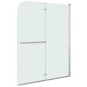 vidaXL Skladac&iacute; sprchov&yacute; k&uacute;t 2 panely 120x140 cm ESG