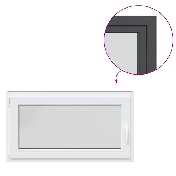 vidaXL Okno do suterénu "RISOR" 110x50 cm otváravo-sklopné DIN ľavé antracitové