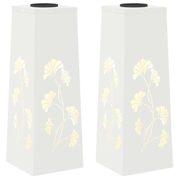 vidaXL Sol&aacute;rne LED svetlo na chodn&iacute;k 2 pcs Biela