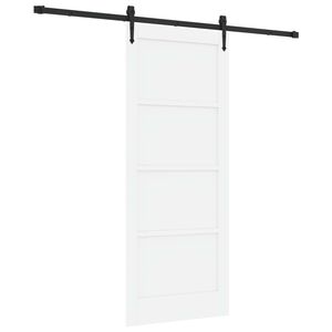 vidaXL Posuvn&eacute; dvere ORKDAL 83 x 202 cm Borovicov&yacute; mas&iacute;v Biela