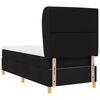 vidaXL Boxspring posteľ s matracom tmavo&scaron;ed&aacute; 90x190 cm Čierna l&aacute;tka