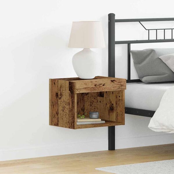 vidaXL Zostava TV skriniek s LED N&aacute;stenn&yacute; Star&eacute; drevo 40 x 30 x 30 cm