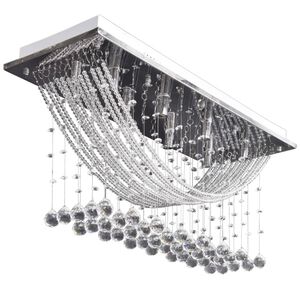 Biela stropn&aacute; lampa s kri&scaron;t&aacute;likmi 8 x G9 29 cm