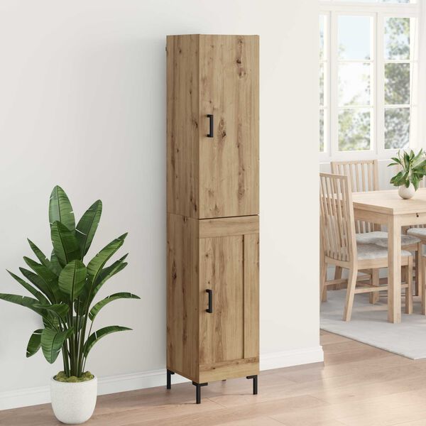 vidaXL Highboard Remeseln&yacute; dub 69,5 x 34 x 180 cm Kompozitn&eacute; drevo