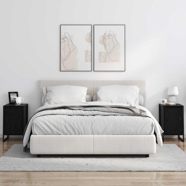 vidaXL Nočn&yacute; stol&iacute;k Čierny dub 39,5 x 30 x 50 cm Kompozitn&eacute; drevo