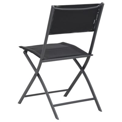 vidaXL Skladacie vonkajšie stoličky 2 ks oceľ a textilén