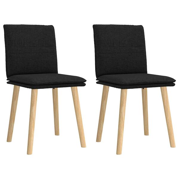 vidaXL Jed&aacute;lensk&eacute; stoličky 2 ks čierne l&aacute;tkov&eacute;