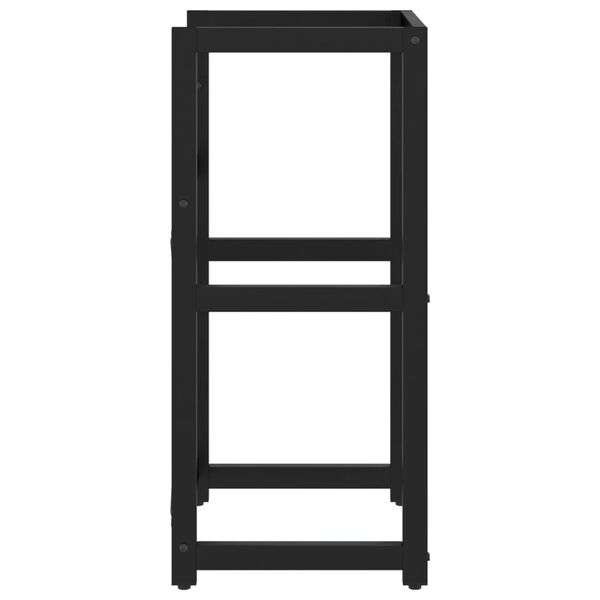 vidaXL Rám na umývadlo čierny 40x38x83 cm železo