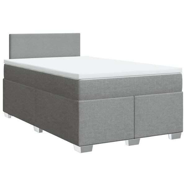 vidaXL Boxspring posteľ s matracom bledosiv&aacute; 120x200 cm l&aacute;tka