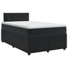 vidaXL Posteľ boxspring s matracom Čierna 120 x 190 cm Zamat