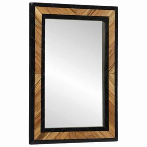 vidaXL N&aacute;stenn&eacute; zrkadlo Obdĺžnikov&yacute; Čierna a Hned&aacute; 70 x 2 x 70 cm